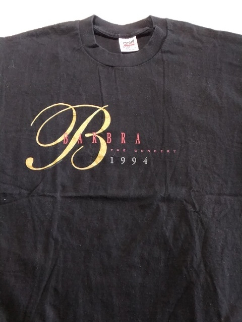 VTG Barbra Streisand 1994 Washington DC Concert Black T-Shirt , L , $20